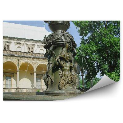 Papier peint Architecture Fontaine Eau Plantes Arbres