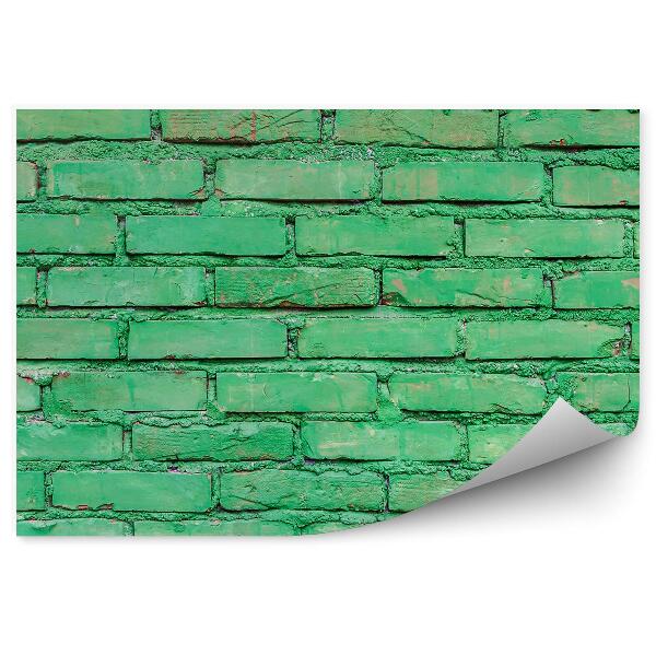 Papier peint Mur De Briques Vertes