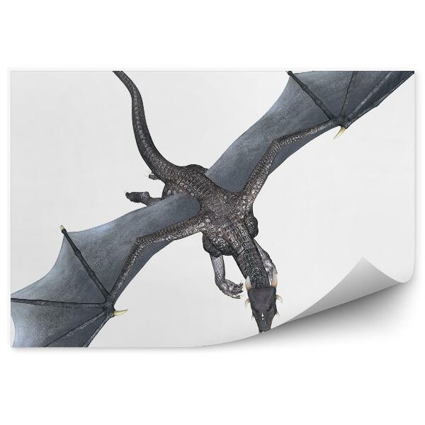 Tapisserie murale Dragon gris 3d