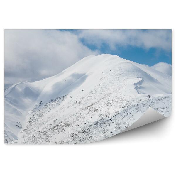 Papier peint Montagnes Alpes Neige Hiver Ciel Nuages