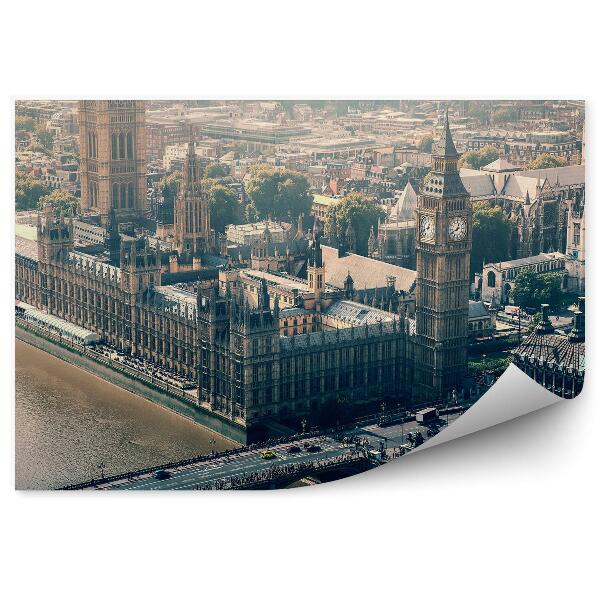 Papier peint Palais de Westminster Pont Big Ben Tamise Londres