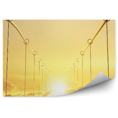 Papier peint Pont en bois dans les nuages abstrait