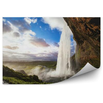 Tapisserie murale Chute d'eau au coucher du soleil