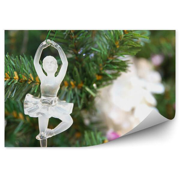 Papier peint Ballerine danseuse figure de ballet verre arbre de noël