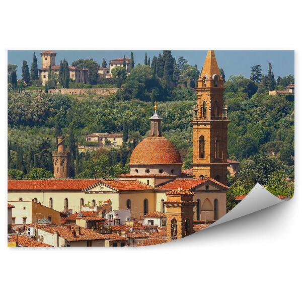 Papier peint Oltrarno Spirito Florence Arbres Florence Italie