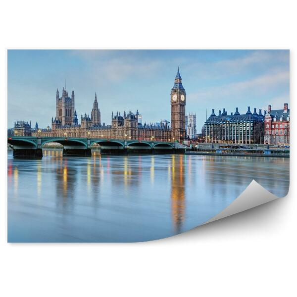 Tapisserie panoramique Londres Big Ben et Parlement Angleterre Royaume-Uni