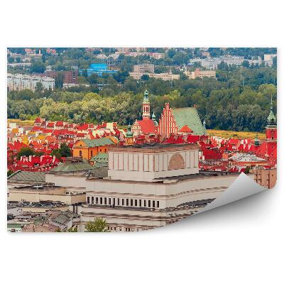 Papier peint Vue de l'ancienne ville moderne de Varsovie