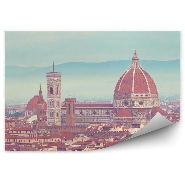 Papier peint Cathédrale Santa Maria Del Fiore Florence Montagnes