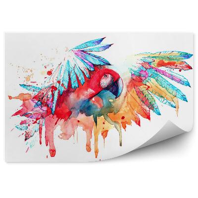 Tapisserie murale Perroquet coloré en aquarelle