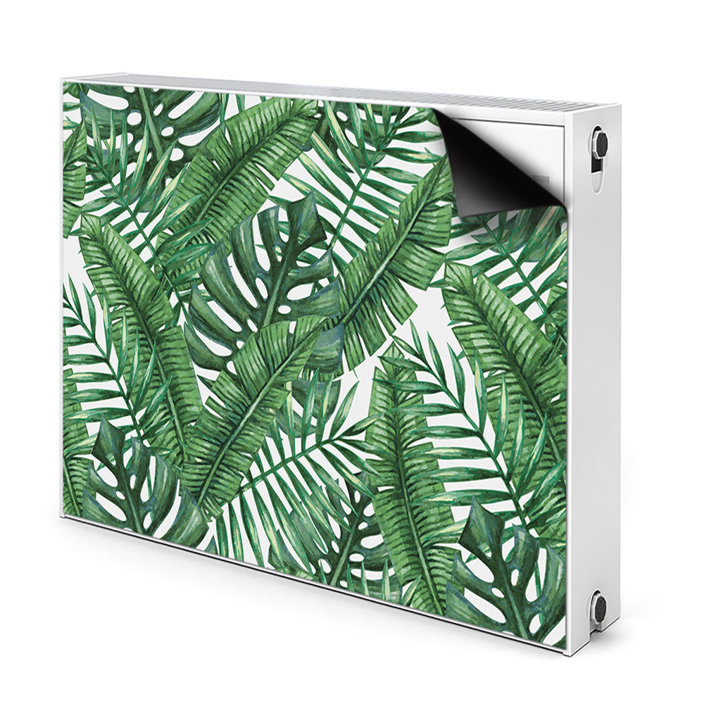 Déco cache radiateur Feuilles tropicales