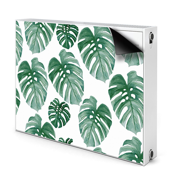 Déco cache radiateur Feuilles de monstera