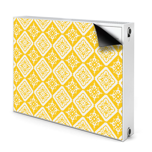 Cache radiateur aimanté Motif jaune et blanc