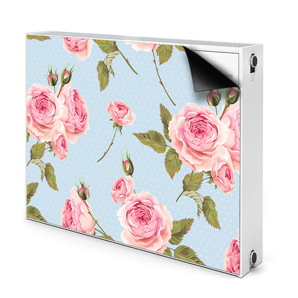 Déco cache radiateur Roses avec feuilles