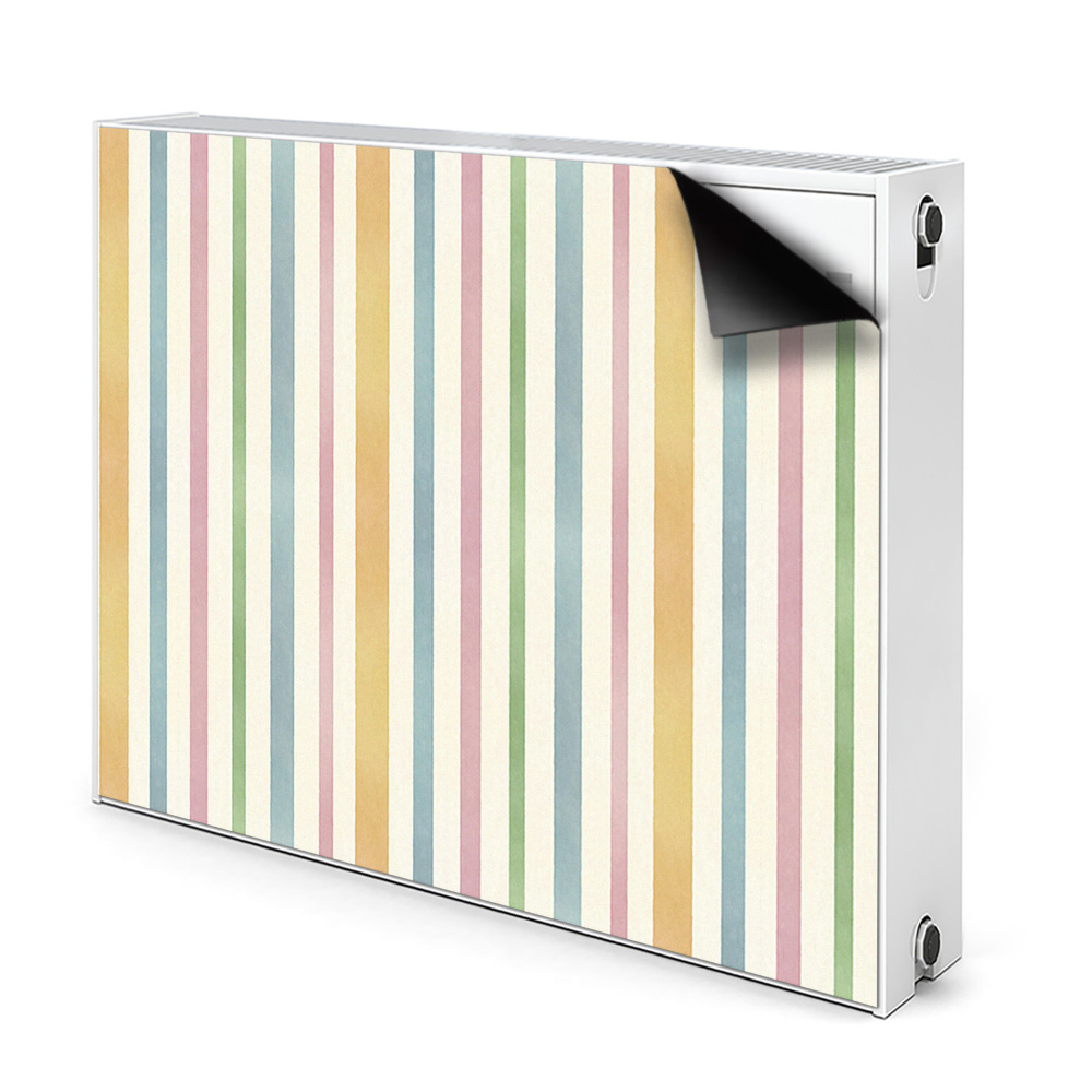 Déco cache radiateur Lignes colorées