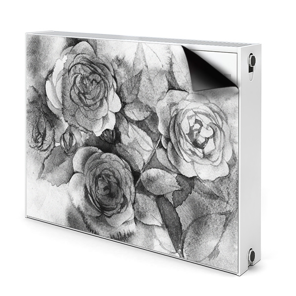 Cache radiateur aimanté Noir et blanc roses