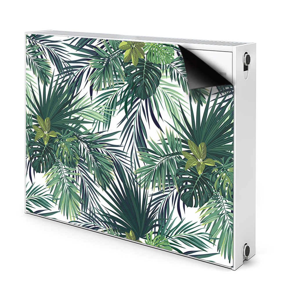 Déco cache radiateur Feuilles tropicales