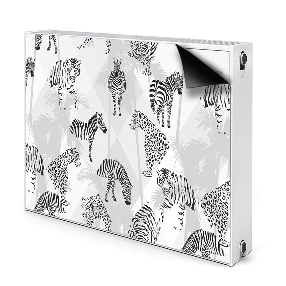 Déco cache radiateur Tigres et zèbres