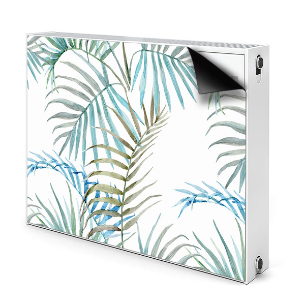 Déco cache radiateur Feuilles tropicales