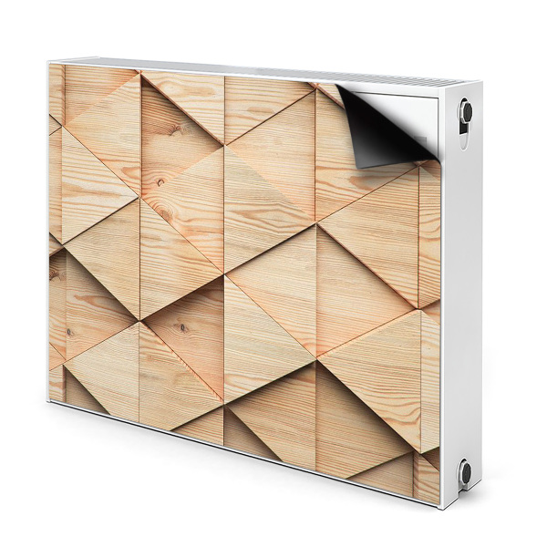 Déco cache radiateur Motif en bois 3d