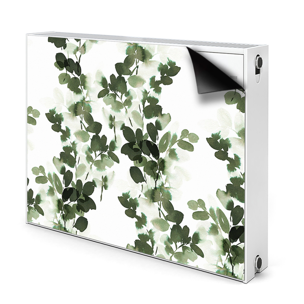 Déco cache radiateur Feuilles vertes