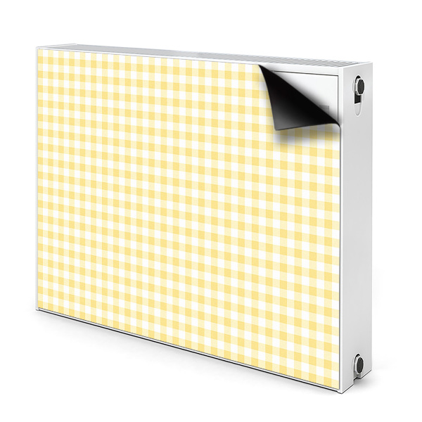 Déco cache radiateur Chèque jaune