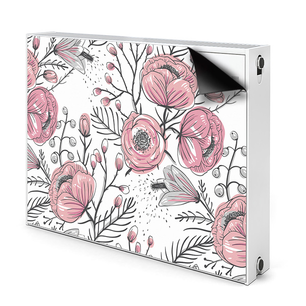 Déco cache radiateur Roses pastel Art