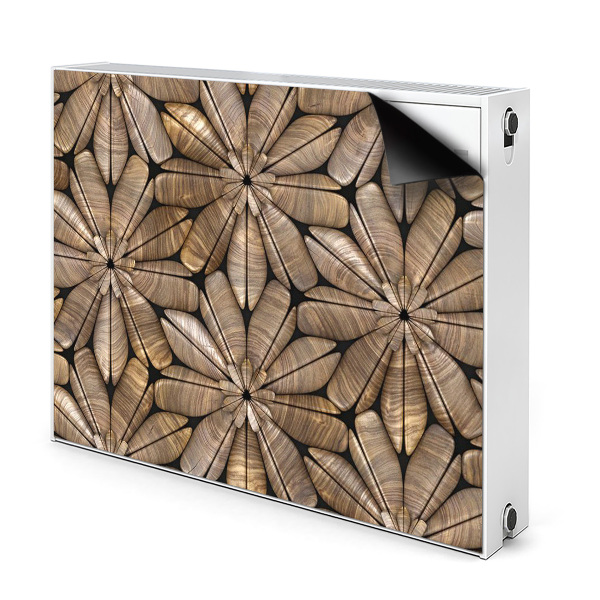 Déco cache radiateur Motif floral en bois