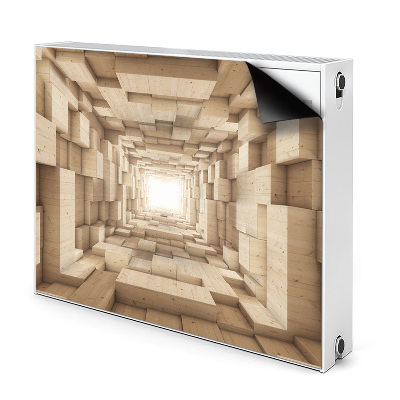 Cache radiateur déco Abstrait bois