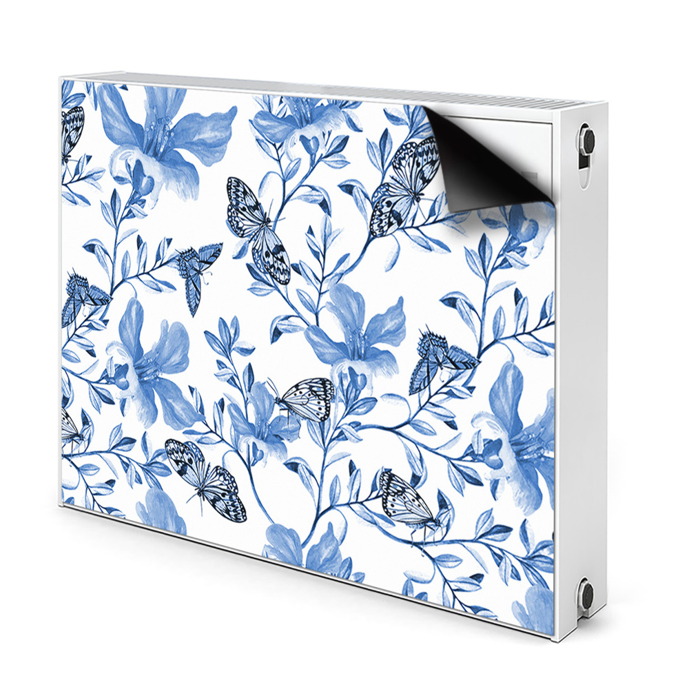 Décoration radiateur Fleurs bleues
