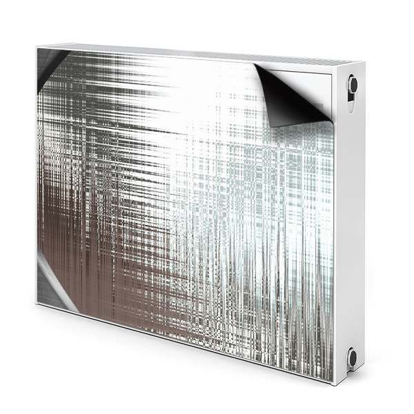 Déco cache radiateur Abstraction argent