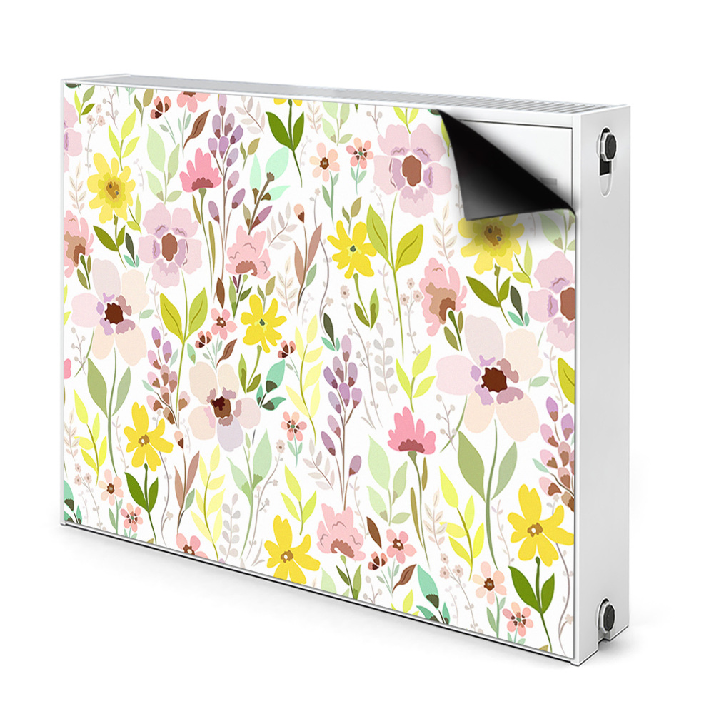 Cache radiateur aimanté Fleurs colorées