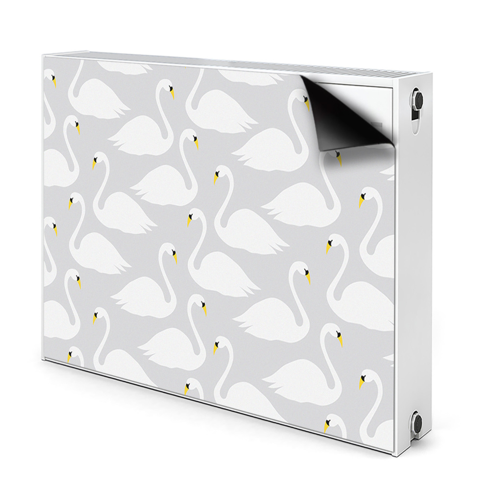 Cache radiateur aimanté Cygnes blancs