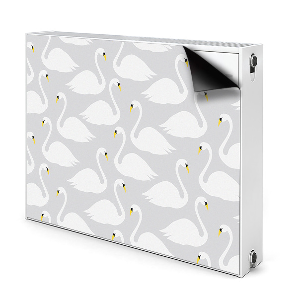 Cache radiateur aimanté Cygnes blancs