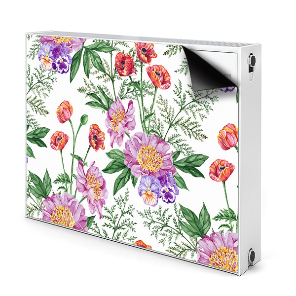 Cache radiateur aimanté Bouquet de pivoines