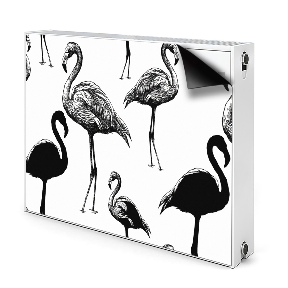 Décoration radiateur Flamants roses rétro