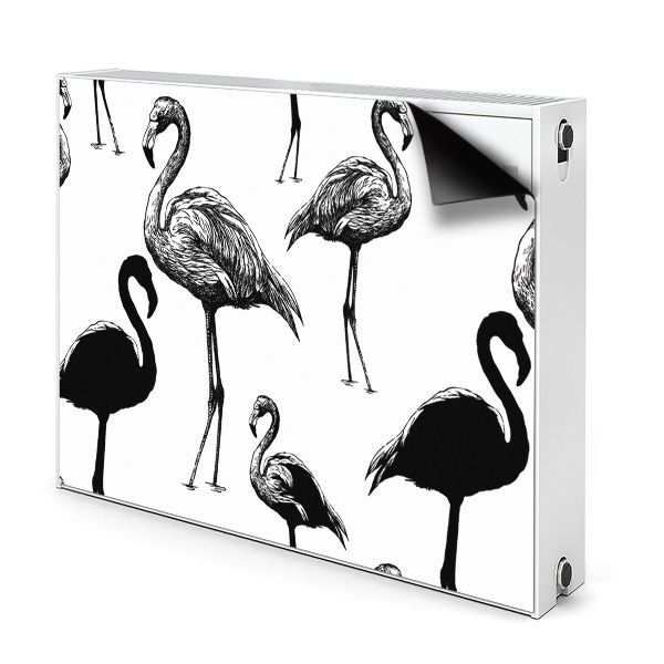 Décoration radiateur Flamants roses rétro