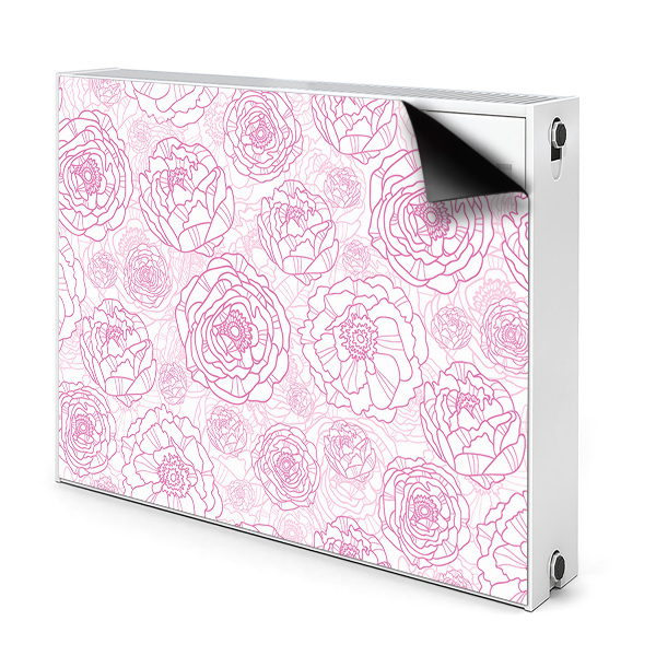 Cache radiateur aimanté Fleurs roses