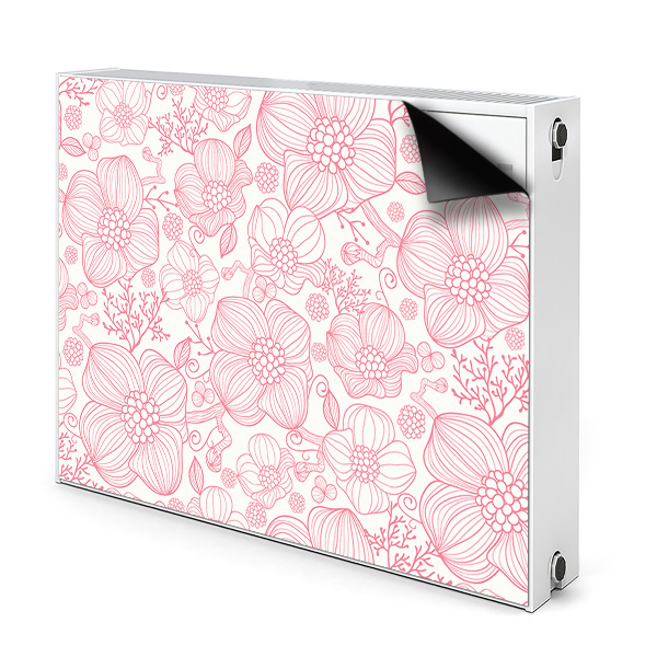 Déco cache radiateur Fleurs de contour