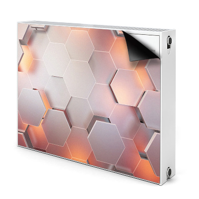 Décoration radiateur Abstraction hexagonale