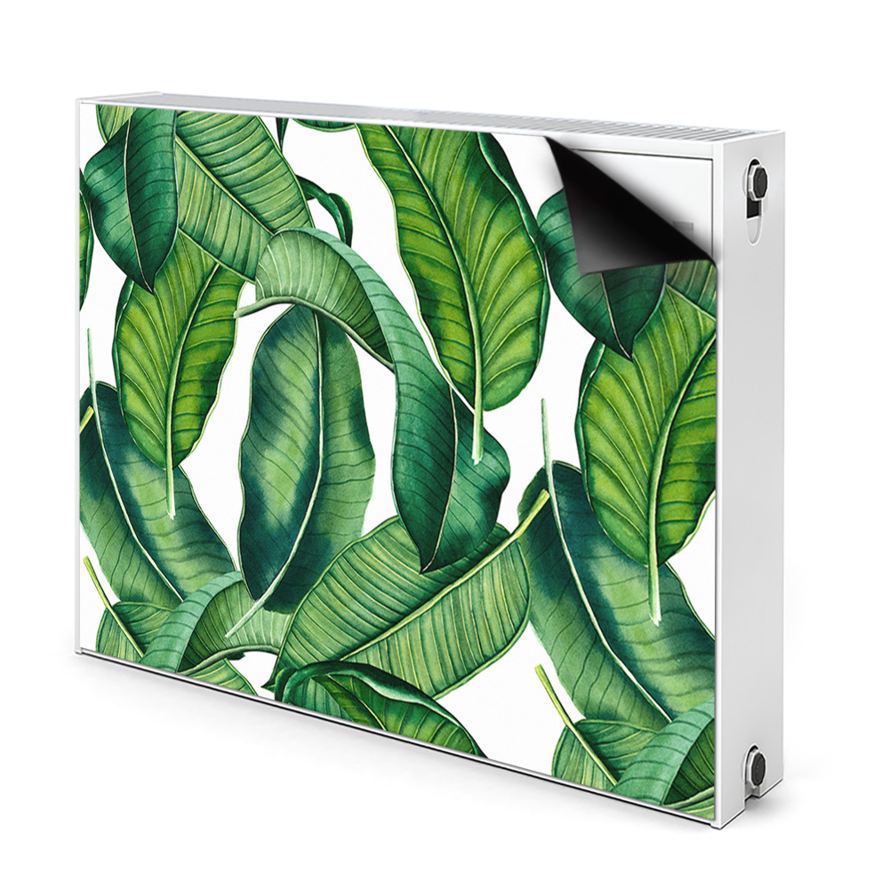 Décoration radiateur Grandes feuilles vertes