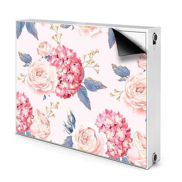 Déco cache radiateur Hortensias