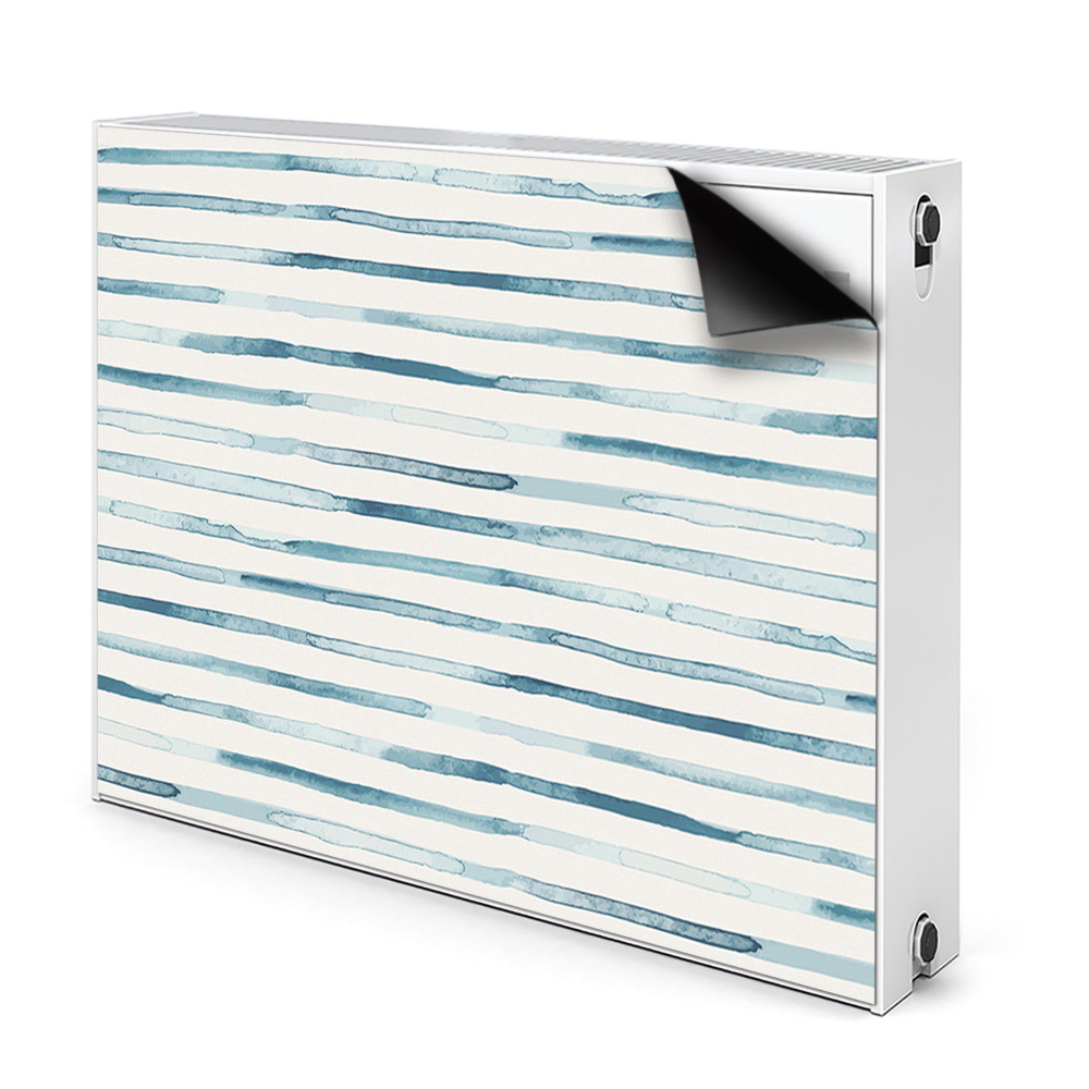 Cache radiateur déco Lignes bleues