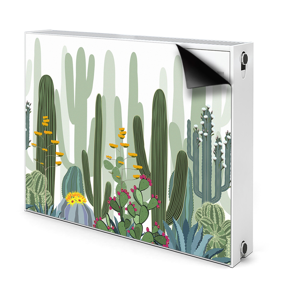 Déco cache radiateur Cactus à fleurs