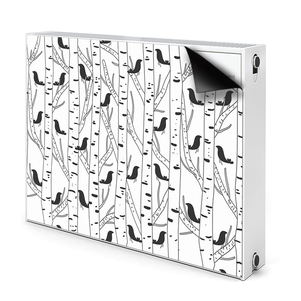Déco cache radiateur Oiseaux et arbres