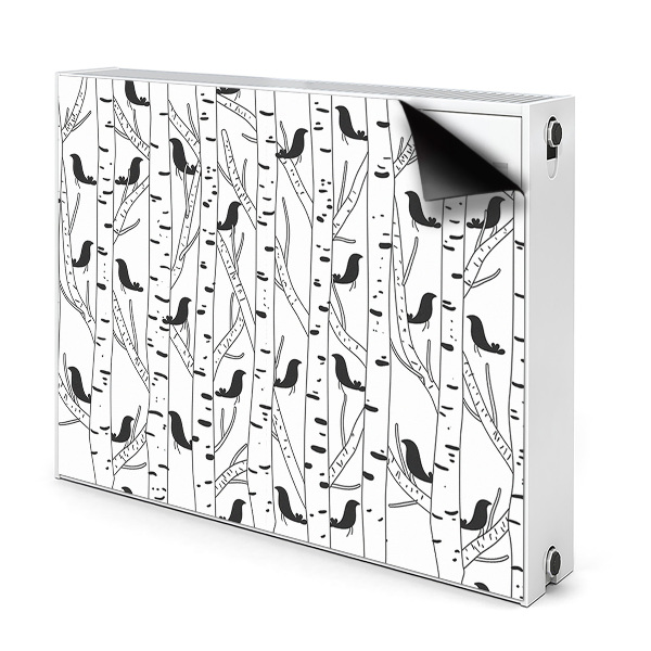 Déco cache radiateur Oiseaux et arbres