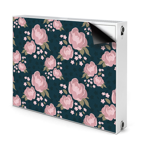 Déco cache radiateur Fleurs roses
