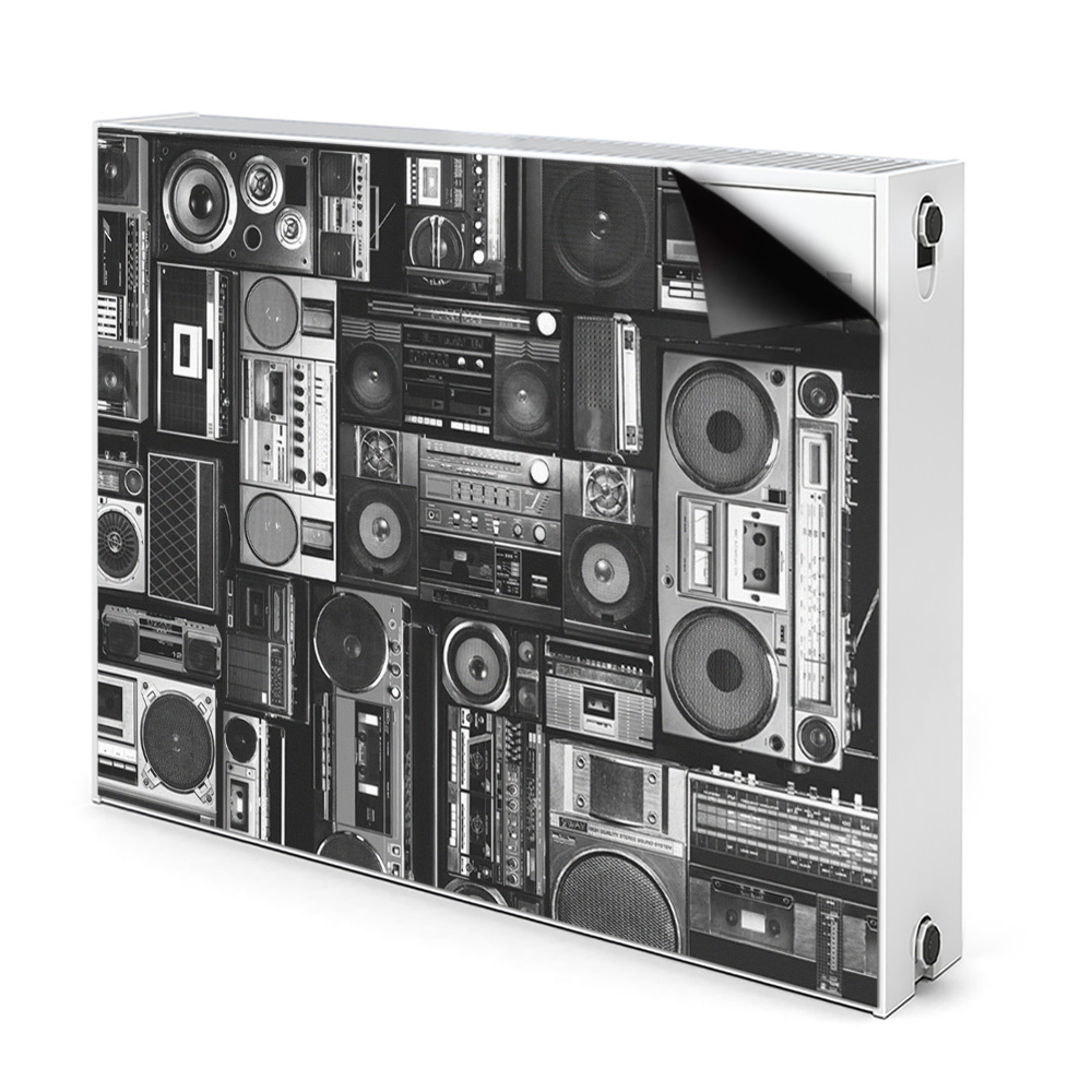 Cache radiateur déco Boombox à l'ancienne