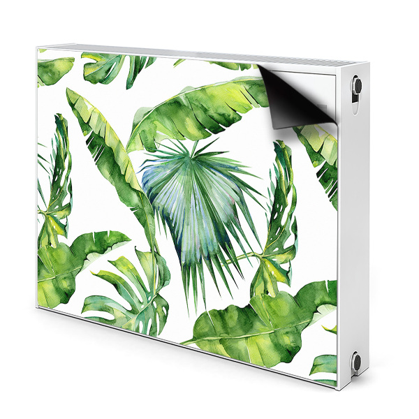 Cache radiateur déco Feuilles de jungle