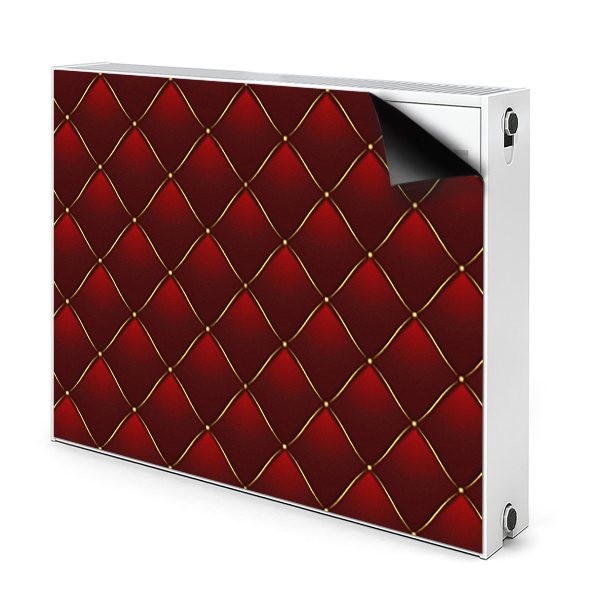 Déco cache radiateur Motif matelassé rouge