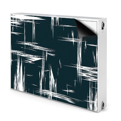 Déco cache radiateur Rayures blanches